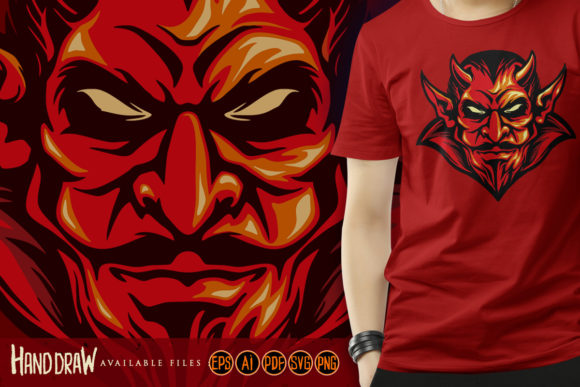 Angry Red Demon Mascot Graphics & Illustrations