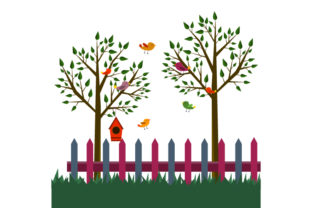 Birds and Spring Garden Illustrations: Graphics for Editorial Design