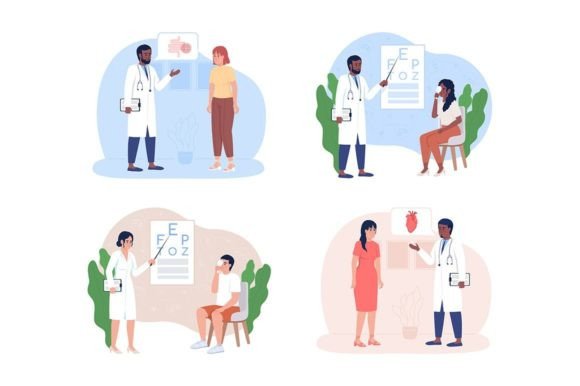 Checkup of Patients Organs Illustrations & Graphics
