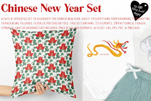 Chinese New Year Graphics & Illustrations Set