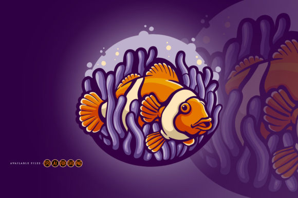 Cute Nemo Fish Finding Illustrations & Graphics