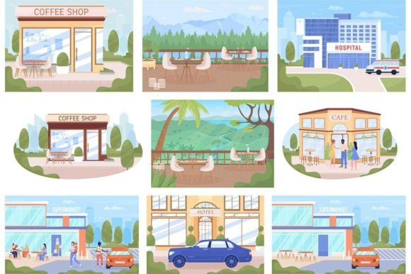 Exterior Background Vector Graphics & Illustrations Review