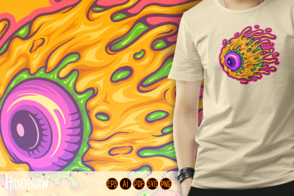 Eye Melting Trippy Mascot Illustrations: Graphics for Crafters