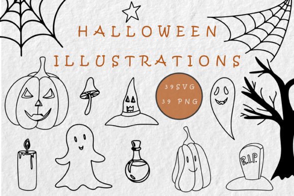 Halloween Illustrations Graphics for Digital Sellers