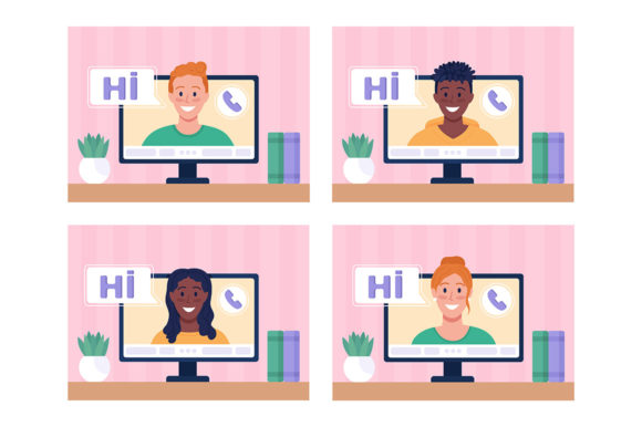 Making Video Call at Home Illustrations: A Designer’s Practical Review for Embroidery Projects