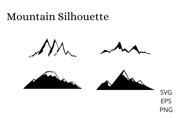 Mountain Silhouette Illustrations for Graphics & Crafting