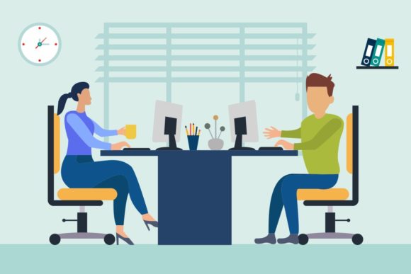 Office Work Illustrations: Graphics for Digital Sellers