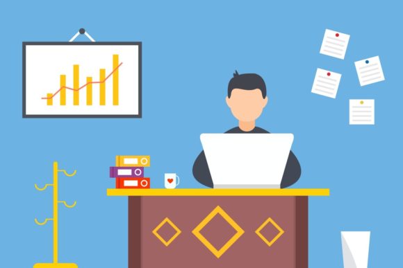Office Work Illustrations: Vector Graphics Review
