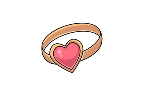 Valentine Love Ring Illustrations: Graphics Review for Designers