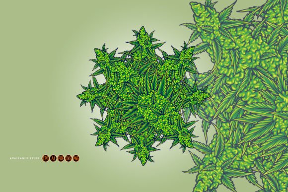 Weed Leaf Cannabis Mandala Graphics & Illustrations