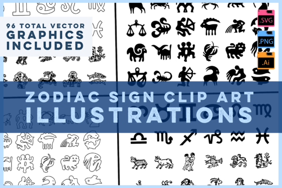 Zodiac Sign Clip Art Graphics and Illustrations Review
